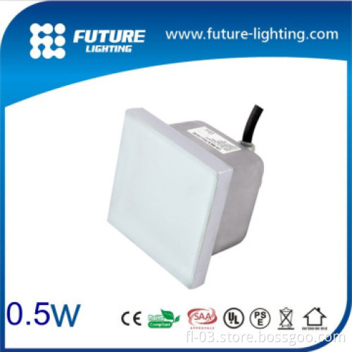 Outdoor recessed 100*100mm tough glass led floor tiles light